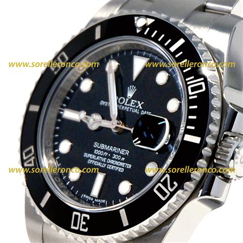 rolex submariner acciaio ghiera ceramica|rolex lunetta sottomarina.